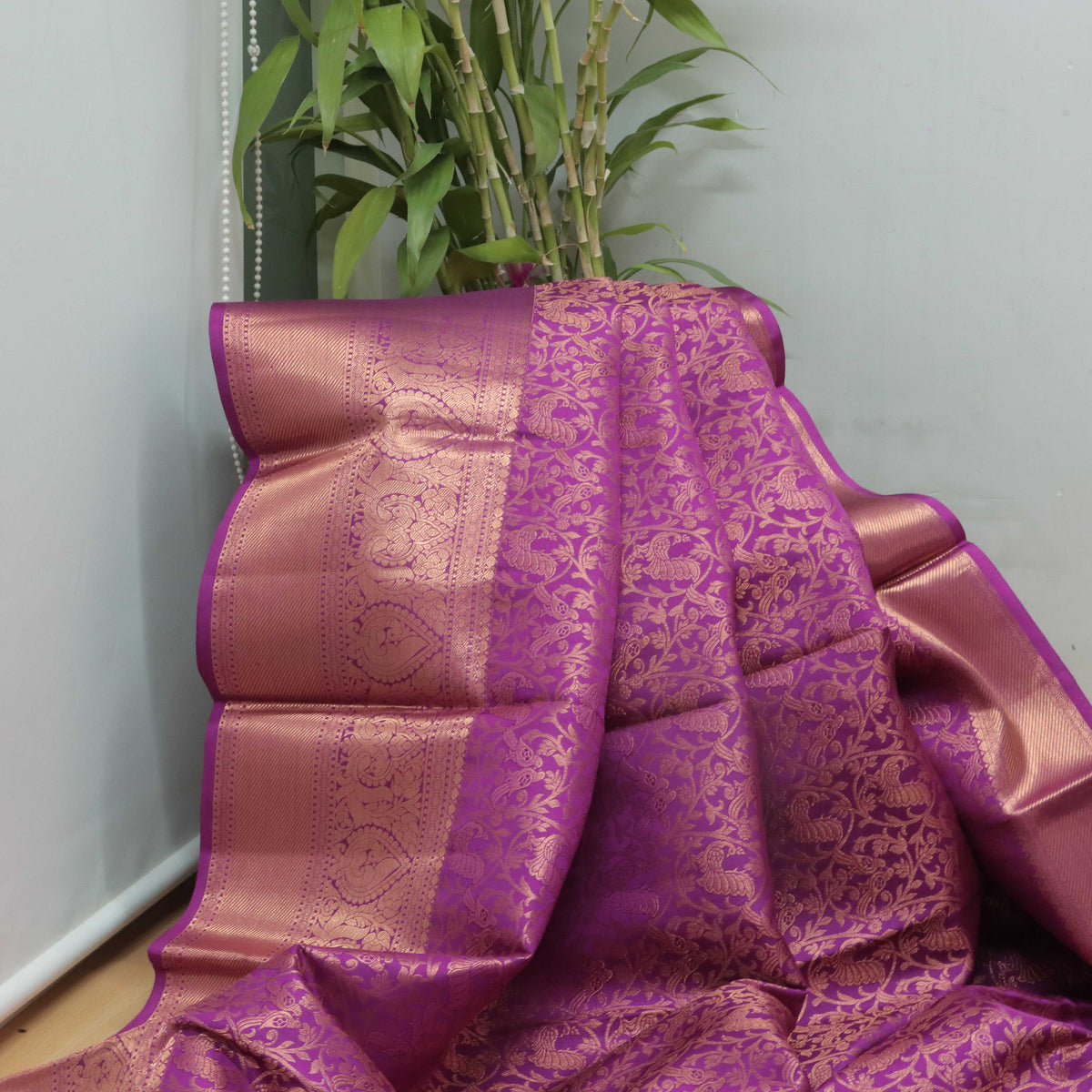 Vadamalli Color Pure Handloom Silk Saree With Contrast MAtching