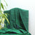 Deep Green Color Shibori Printed Design Half  Linen Saree With Plain Blouse