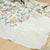 Half White Color All Over Multi Floral Embroidery Linen By Tussar Saree With Blouse