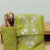 Pasi Green Color Neck Work Design Muslin Top Material And Pant Material With Organza Dupatta