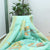 Sea Green Color Linen By Tussar PatchWork Saree With Multi Color Blouse Material