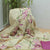 Pale Sandal Color All Over Floral Panited Border Embroidery Tussar Saree With Printed Blouse And Tussar Blouse