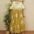 White With Yellow Color Real Mirror Work Short Top (Top Length-16") (Top Hip Size-34") And Cotton Skirt (Skirt Length-44")