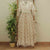 Half White Color Georgette Full Dress (Top Length-52") With Seperate Original Mirror Work Belt