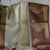Half White with Brown Tanchoi Weaving Saree with Blouse