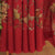 Blood Red Color Soft Munga By Tussar Embroidery Border Saree With Blouse (COD ON REQUEST)