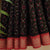 Black Color All Over Embroidery Soft Munga By Tussar Saree With Contrast Blouse