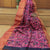 Rose With Multi Color Bubble Tussar Silk Saree With Deep Pink Color Blouse