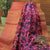 Rose With Multi Color Bubble Tussar Silk Saree With Deep Pink Color Blouse
