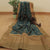 Peacock Blueish Color Tussar Silk Saree With Contrast Matching Border and Contrast Matching Blouse