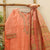 Peach Color Half Chanderi Top (Top Length-46") and Parallel Pant (Pant Height-37") With Dupatta