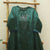 Deep Bottle Green Color Hand Work Muslin Long Dress (Top Length-50")