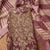 Wine Color Hand Work Georgette Banarasi Woven Top Material and Pant Material With Banarasi Woven Dupatta