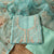 Pale Blue Color Organza Hand Embroidery Top Material And Pant Material With Organza Dupatta
