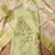 Pale Pista Green Color Hand Work Organza Woven Top Material and Pant Material With Woven Dupatta