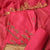 Red Color Crepe Silk Aari Work Top Material and Pant Material With Organza Dupatta