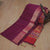 Deep Magenta Mixed Purple Color Plain Body  Pure Handloom Jute Silk Saree With Paithani Pallu and Nice Blouse