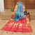 Pale Blue Color Pure Handloom Jute Silk Saree With Contrast Matching Pallu and and Contrast Matching Blouse