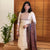 Ivory Color Linen By Tussar Top(Top Length-43") and Parallel Pant (Pant Height-37") With Muslin Dupatta