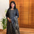 Black Color Cotton Top (Top Length-44") and Parallel Pant (Pant Height-38") With Chanderi Dupatta