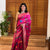 Deep Pink Color Pure Handloom Banarasi Silk Saree With Pink Color Blouse