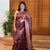 Purple Color Pure Handloom Banarasi Organza Saree With Jacquard Blouse