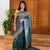 Different Blue Color Pure Handloom Banarasi Organza Saree With Jacquard Blouse