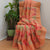 Pale Orange Half Chanderi Saree Pochampally Design with Pallu & Blouse