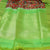Honey Brown Pure Handloom Kanchi Kalamkari Silk Saree Parrot Green Jari Border and Pallu with Blouse