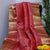 Deep Reddish Pink Pure Handloom Silk Saree With Contrast Matching Pallu and Blouse