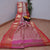 Pale Rose  All Over Zari Pure Handloom Bridal Silk Saree With Pallu and Blouse