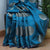 Pale Indigo Blue Color All Over Polka Dots Chinya Silk Saree With Beautiful Jacquard Blouse