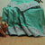 Emerald Green Color Net Patch Work Muslin Saree With Same Matching Running Blouse