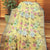 Pale Yellow Color Pure Handloom Satin Silk Digital Print Saree With Contrast Blouse