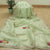 Pale Green Color Parsi Work Glossy Organza Saree With Blouse
